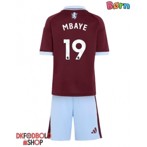 Aston Villa Ibrahim Mbaye #19 Hjemmebanesæt Børn 2026-27 Kort ærmer (+ korte bukser)